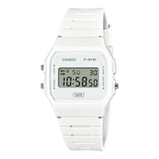 Casio F-91 F-91WB-7AEF - cinturino, cassa e quadrante bianchi